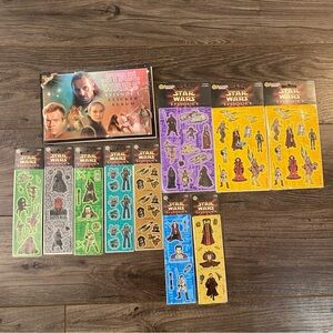 Vintage Sandy Lion Star Wars Sticker Album & 10 sealed sticker sheets Episode 1